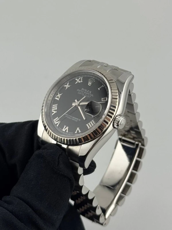 Rolex 36mm Steel and White Gold 116234 3