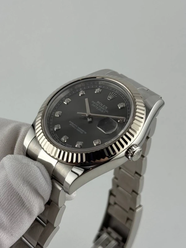 Rolex 41mm  Rhodium Diamond 116334 rdo 7