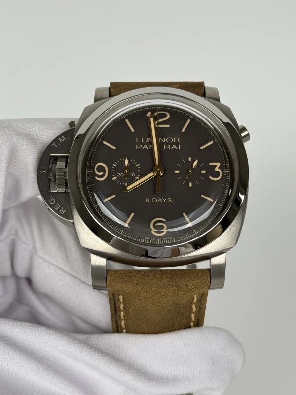 Panerai Luminor 1950 Chrono Monopulsante Left-Handed 8 Days PAM00579 2