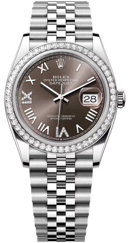 36mm Steel and White Gold