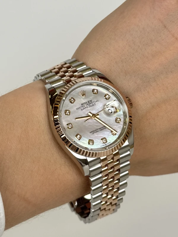 Rolex 36mm Steel and Everose Gold 126231-0021 7