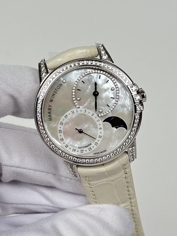 Harry Winston Date Moon Phase Automatic 36 mm MIDAMP36WW001 3