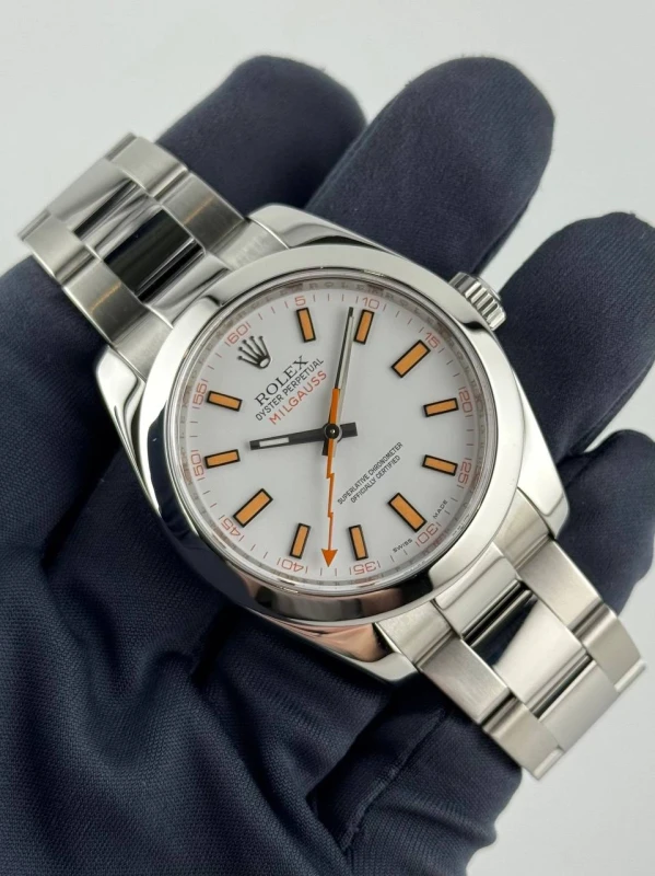 Rolex 40mm Steel White  116400 4