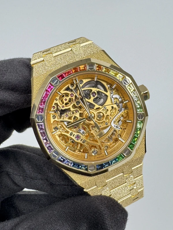 Audemars Piguet Double Balance Wheel Openworked 37 mm Frosted 15468BA.YG.1259BA.01 3