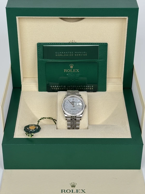 Rolex 36mm Steel and White Gold 126284rbr-0011 5