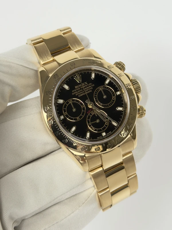 Rolex Cosmograph Daytona 40mm Yellow Gold 116528-Black 2