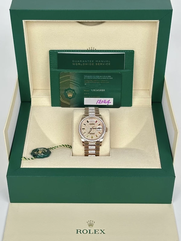 Rolex 36mm Everose Gold 128345rbr-0043 7