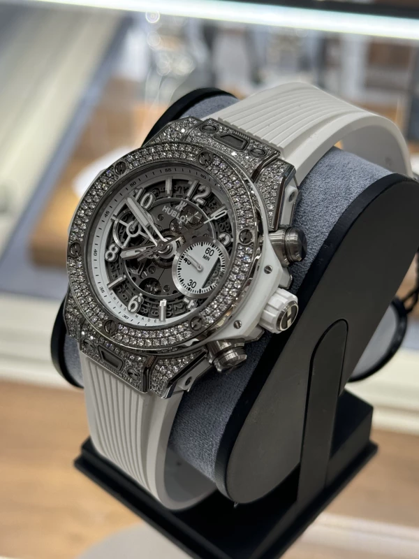 Hublot Unico Titanium White Pavé 441.NE.2010.RW.1704 4