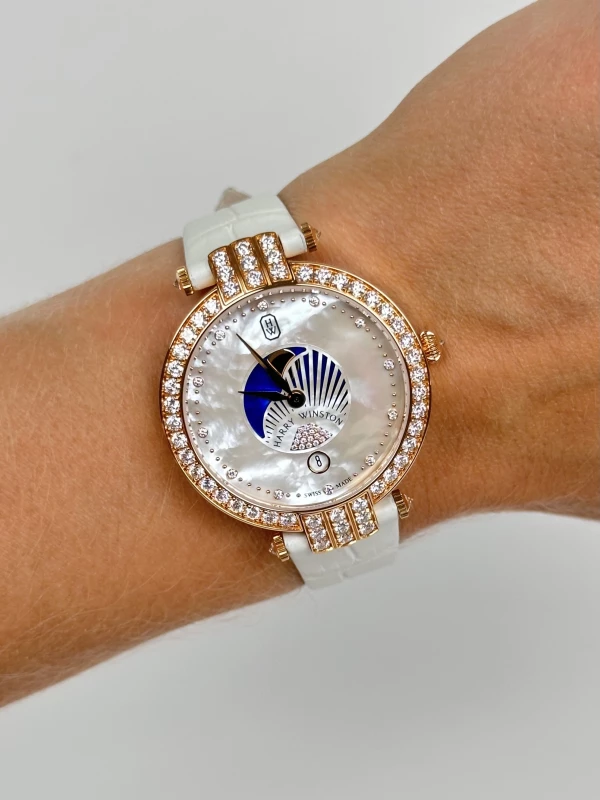 Harry Winston Moon Phase 36mm PRNQMP36RR001 9
