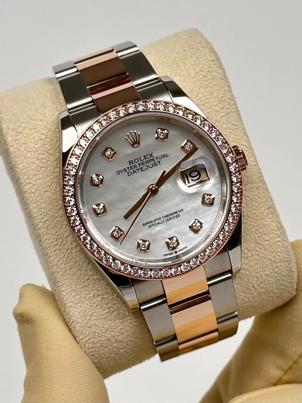Rolex 36 mm, Oystersteel, Everose gold and diamonds 126281rbr-0010 3