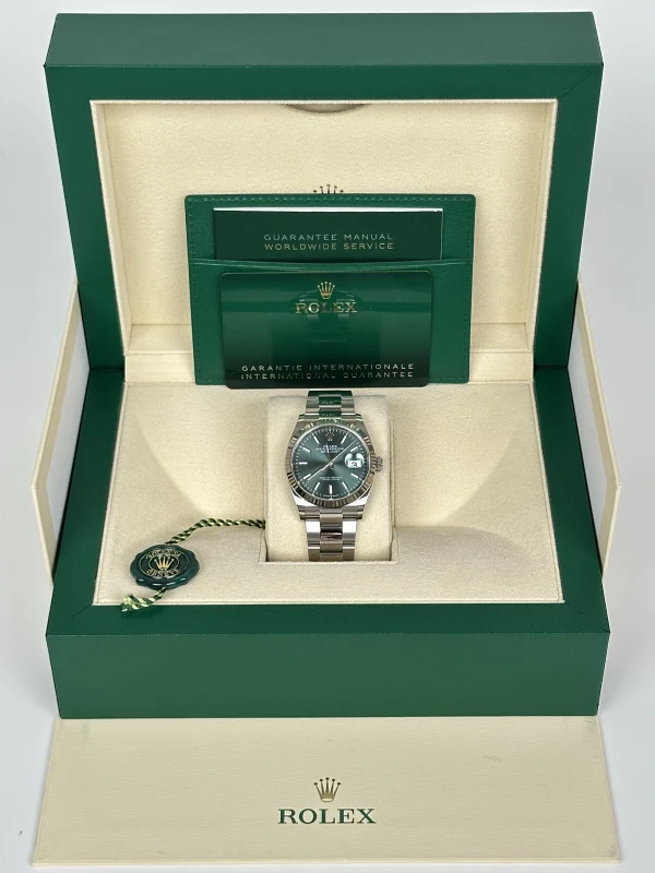 Rolex 36mm Steel and White Gold 126234-0052 5