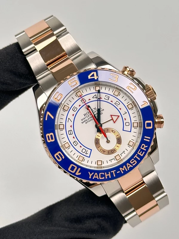 Rolex II 44mm Steel and Everose Gold 116681 White 2