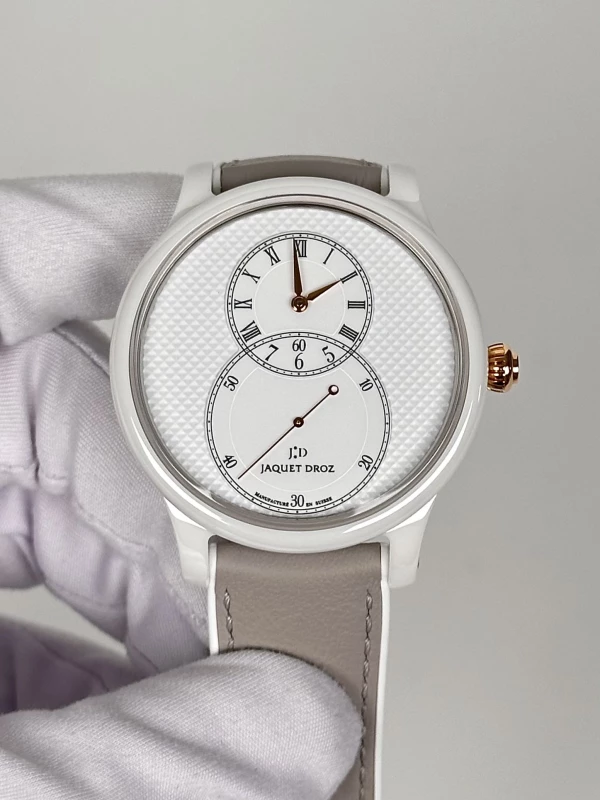 Jaquet Droz Grande Seconde White Ceramic Clous De Paris J003036540 2