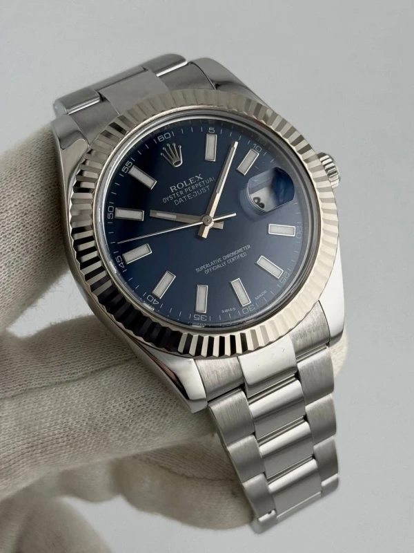 Rolex  II 41mm Steel and White Gold 116334 blio 3