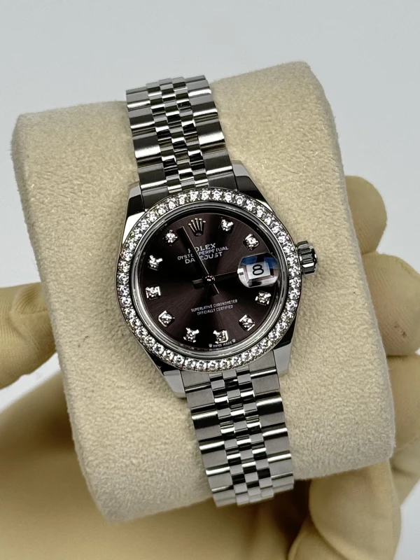 Rolex LADY 28 MM, OYSTERSTEEL, WHITE GOLD ANDDIAMONDS 279384rbr-0017 3
