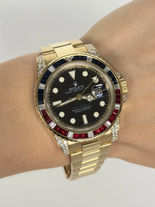 Rolex 40mm Yellow Gold Jewellery 116758SARU Black 5