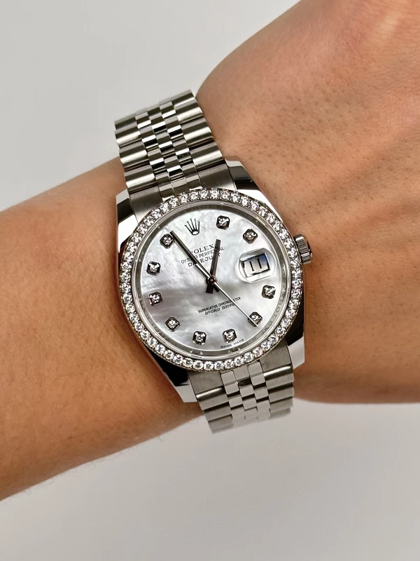 Rolex 36mm Steel and White Gold 116244-0011 7