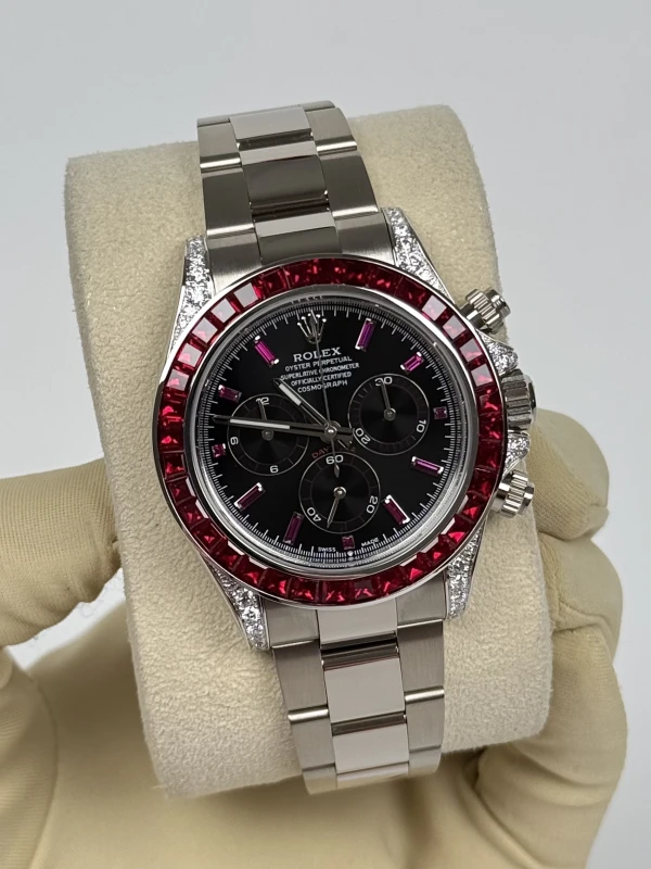 Rolex 40 mm Rainbow White Gold Diamonds Aftermarket 126509FIX 3