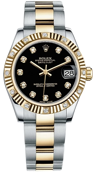 Rolex 31 mm, steel, yellow gold and diamonds 178313-0043 изображение - 1