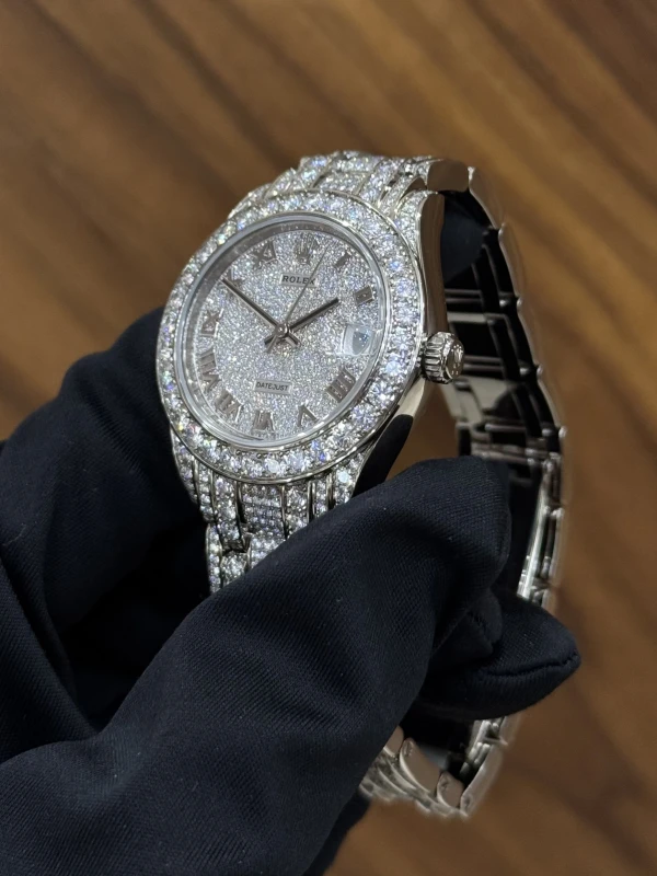 Rolex Ladies Pearlmaster White Gold 34 mm  81409rbr-0001 3