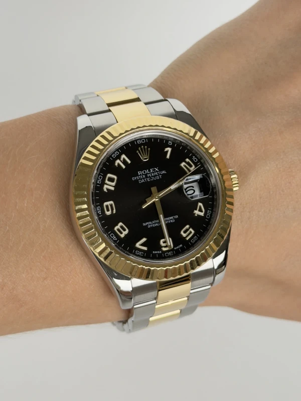 Rolex II 41mm Steel and Yellow Gold 116333 Black 4