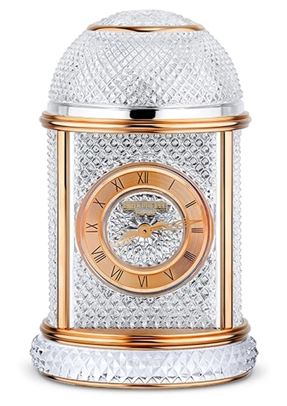 Table Clock Pink Gold/crystal