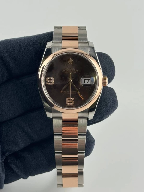 Rolex 36mm Steel and Everose Gold 116201-0105 2