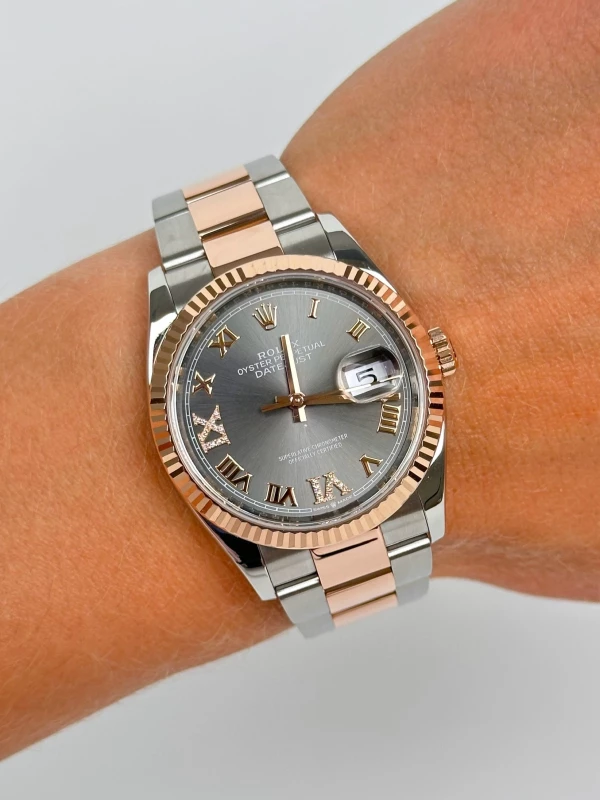 Rolex 36mm Steel and Everose Gold 126231-0024 8