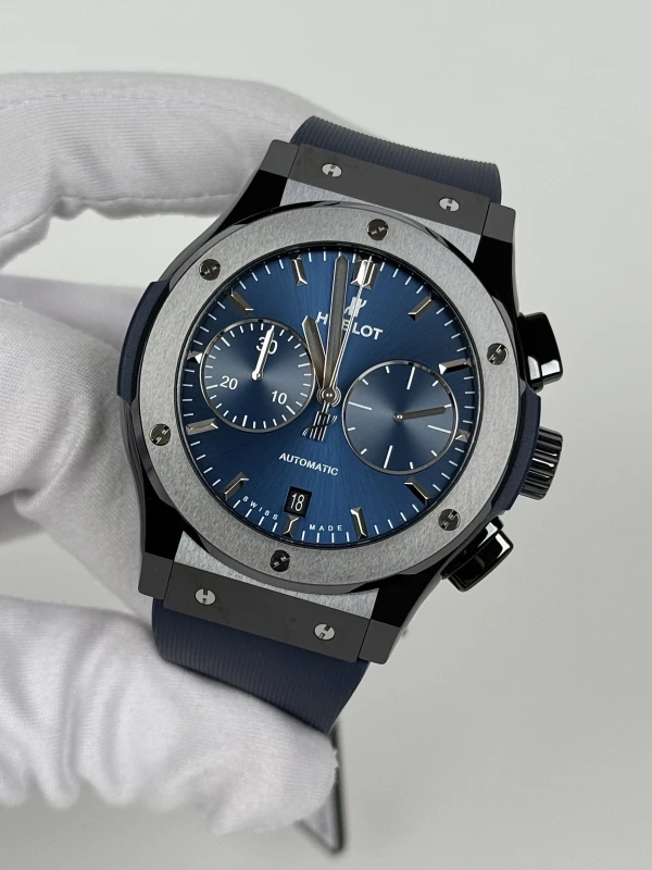 Hublot Ceramic Blue Chronograph 45 mm 521.CM.7170.RX 4