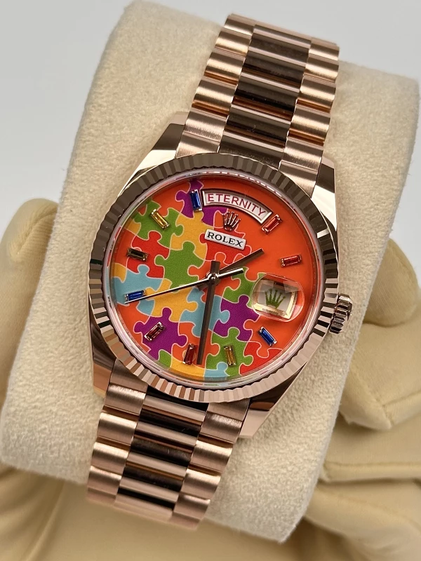 Rolex 36 MM, EVEROSE GOLD 128235 puzzle 4
