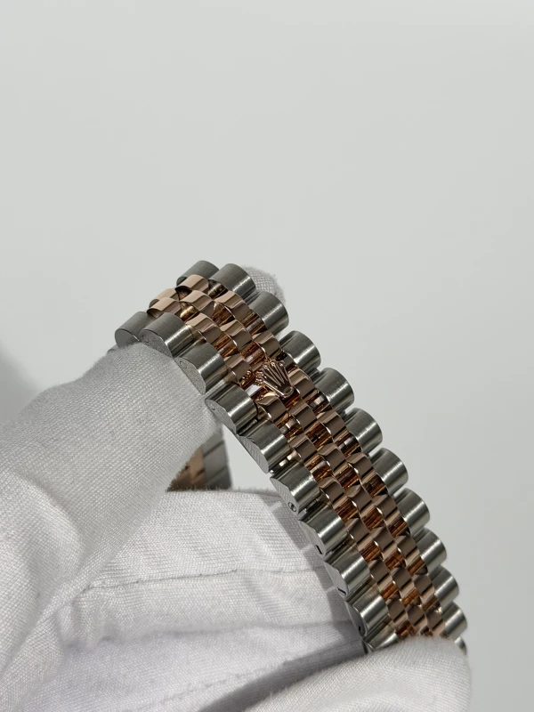 Rolex 36mm Steel and Everose Gold Brown Floral Diamonds Dial Jubilee 116231-0105 5