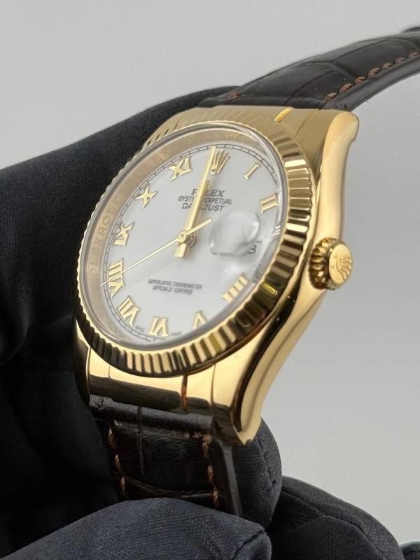 Rolex 36mm Yellow Gold 116138 White 8