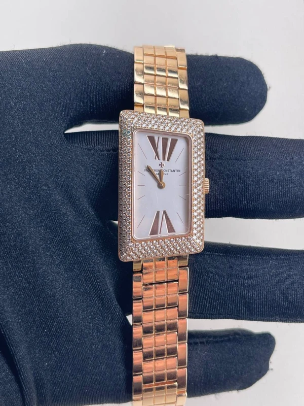 Vacheron Constantin Cambree Small Model Paved Gold Bracelet 25515/U01R-9254 5