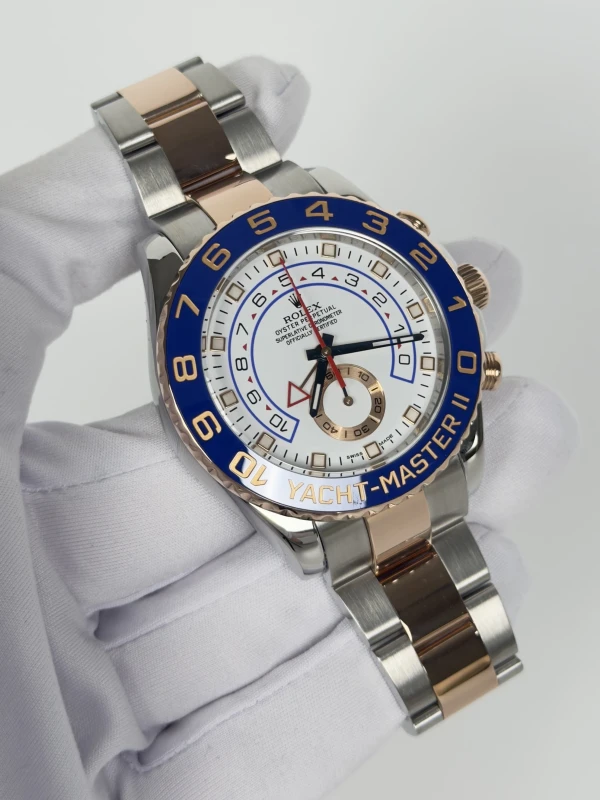 Rolex II 44mm Steel and Everose Gold 116681 White 2