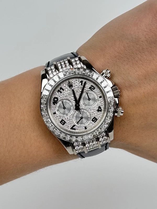 Rolex Gold Pave Diamond Baguette 116599tbr 9