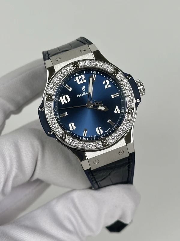 Hublot Bang Steel Blue Diamonds 38mm  361.SX.7170.LR.1204 3