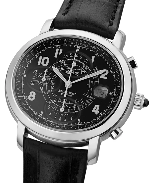 Chronograph Automatic Black Dial Stainless Steel Mens Watch 