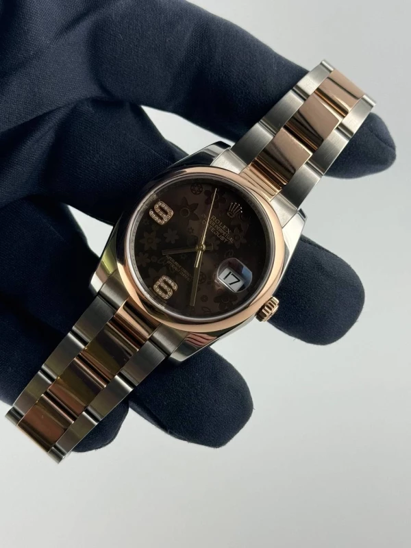 Rolex 36mm Steel and Everose Gold 116201-0105 9