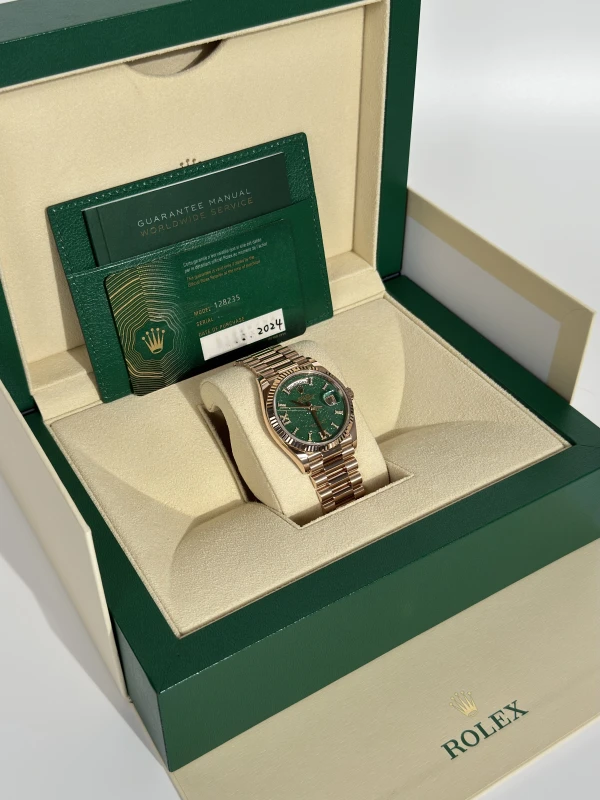 Rolex 36mm Everose Gold 128235-0068 Arabic 7