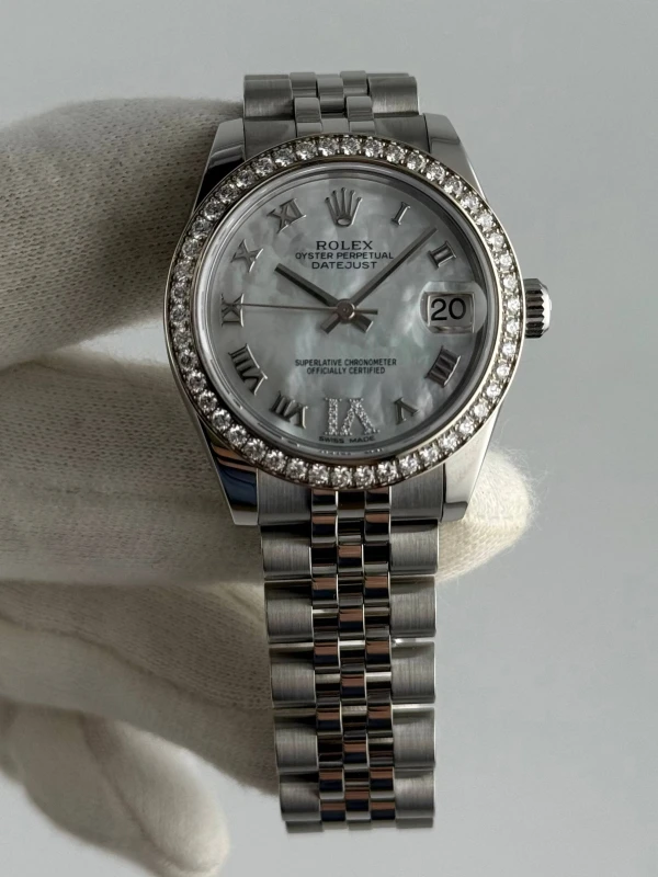 31mm, Oystersteel, white gold and diamonds