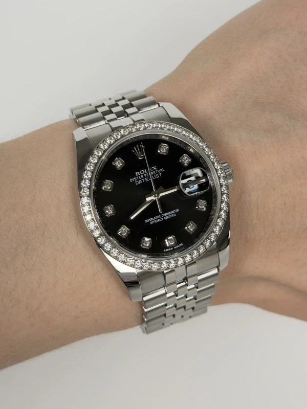 Rolex 36 mm, Oystersteel, white gold and diamonds 116244-0014 4