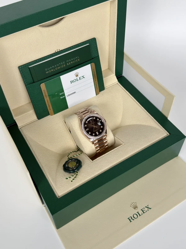 Rolex 36mm Everose Gold 128345rbr-0040 5