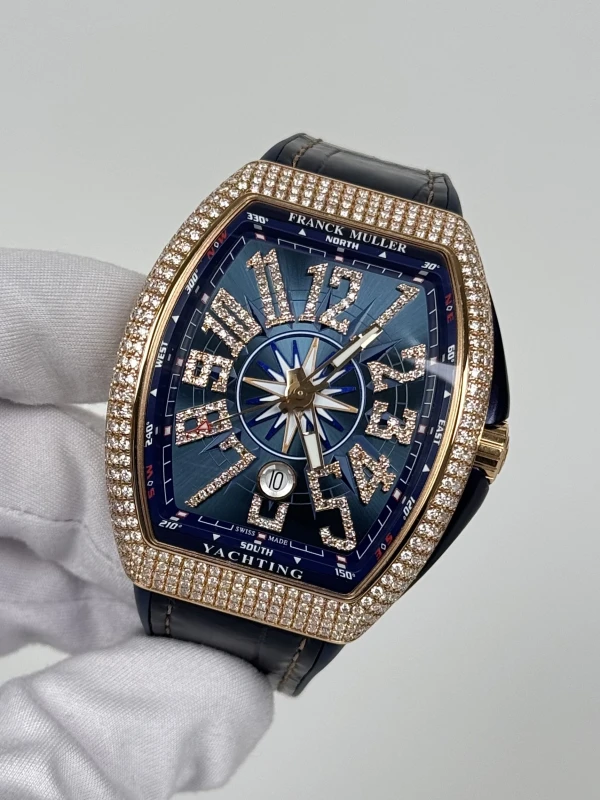 Franck Muller Vanguard Yachting Diamonds V 45 SC DT 5N BL Yacht Tun 4