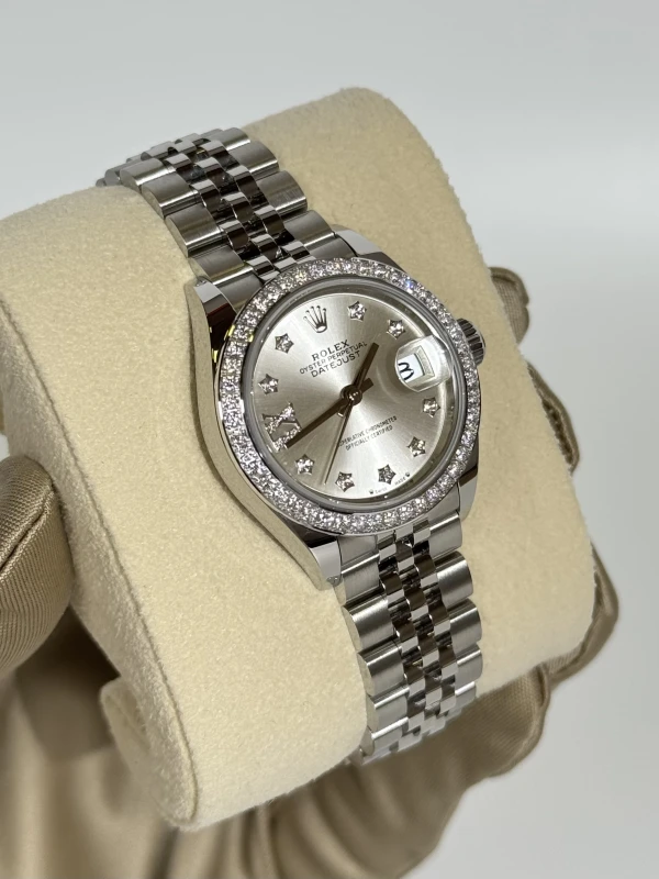 Rolex LADY 28 MM, OYSTERSTEEL, WHITE GOLD ANDDIAMONDS 279384RBR-0021 2