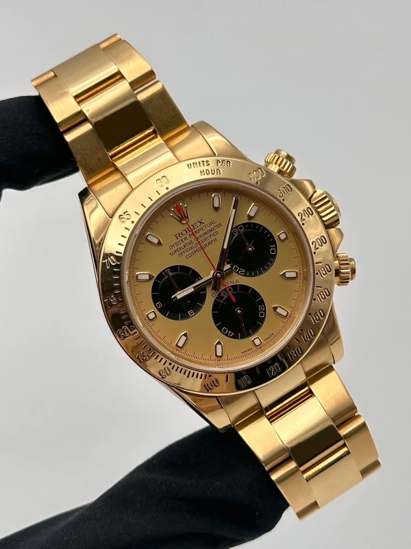 Rolex Cosmograph 40mm Yellow Gold 116528-Gold&Black 2