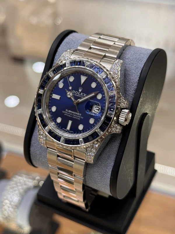 Rolex Date White Gold Diamond Sapphire 40MM 116659SABR-0001 3