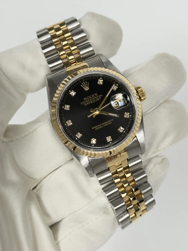 Rolex  36mm Steel and Yellow Gold 16233 blkd 2