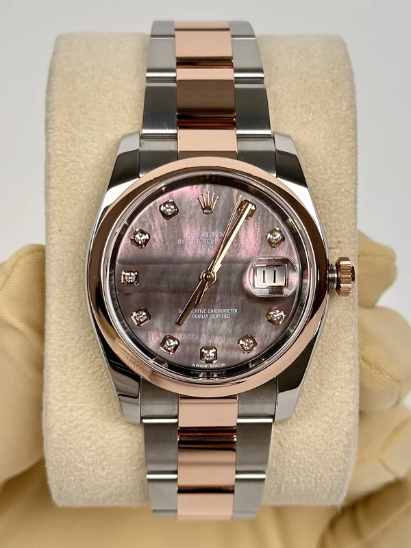 Rolex 36mm Steel and Everose Gold 116201-0079 2