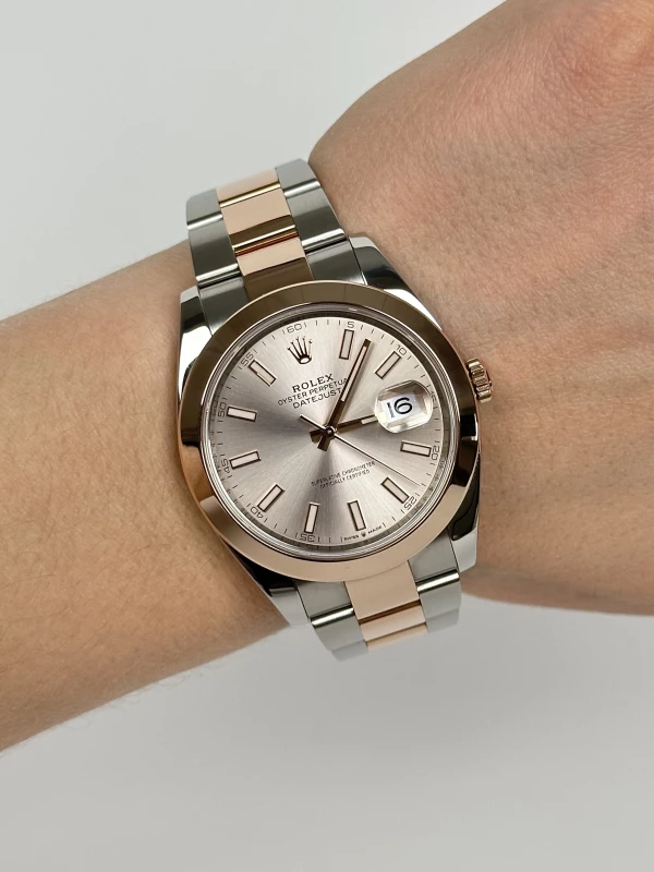 Rolex 41mm Steel and Everose Gold 126301-0009 7