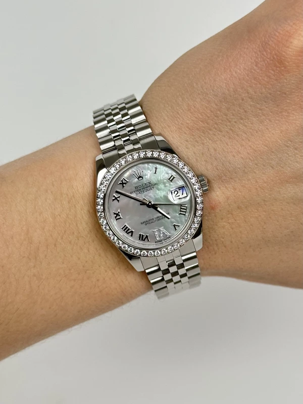 Rolex 31mm, Oystersteel, white gold and diamonds 178384-0012 7